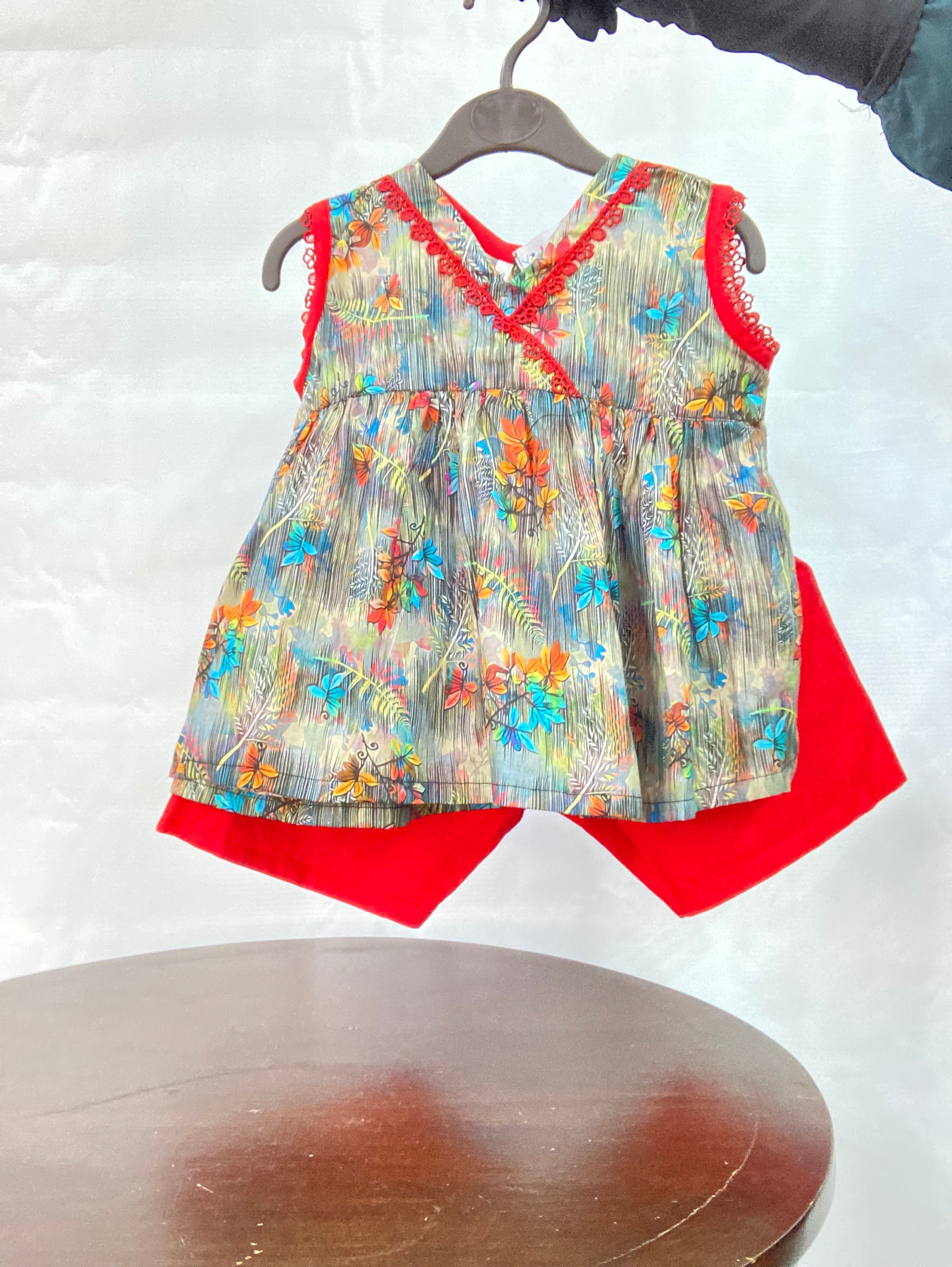 Girls Floral Chick Frock Set