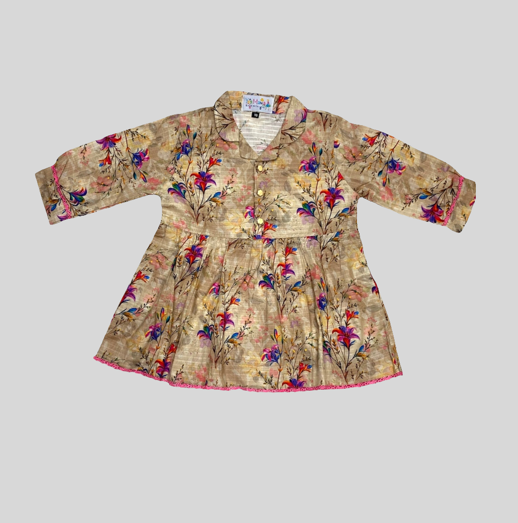Girls Cotton Digital Print Suit 2pc