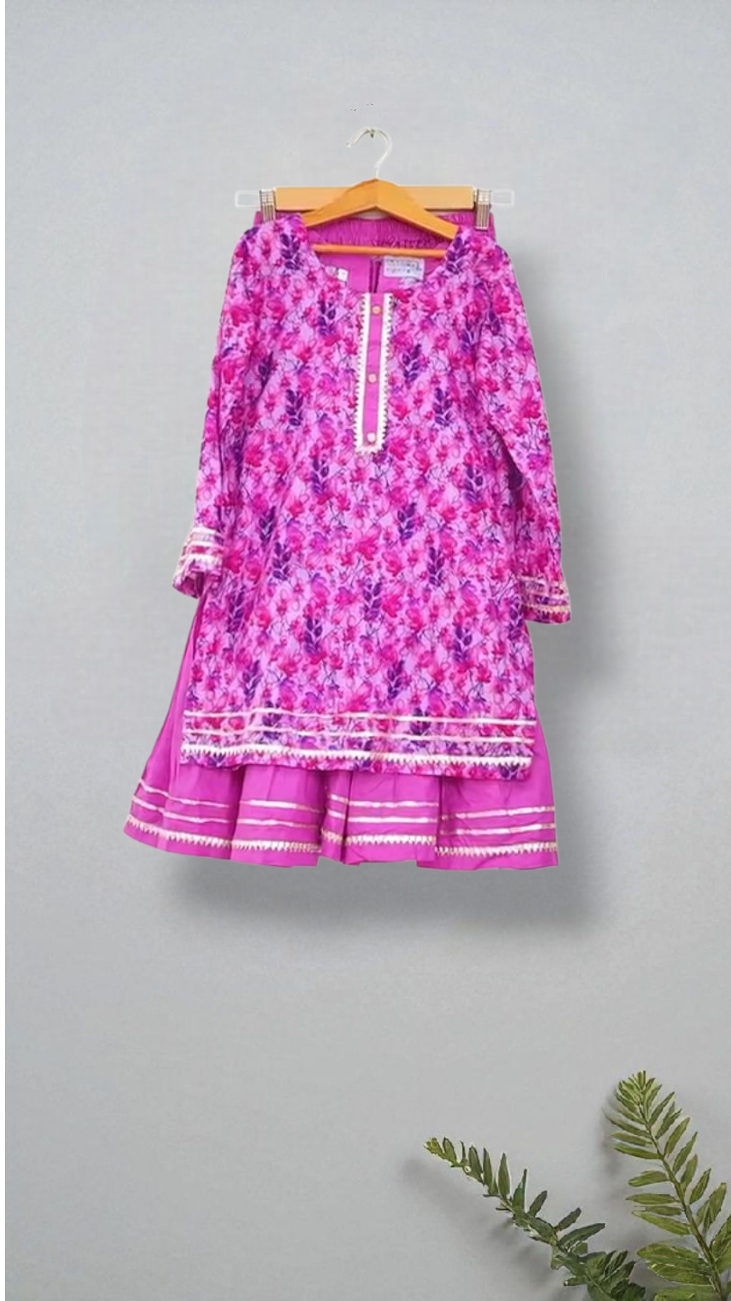 Girls Lavender Luxe Gharara Set