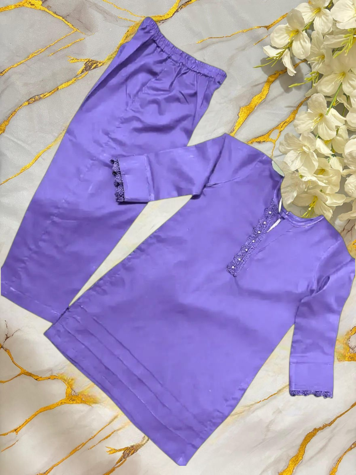 Girls Solid Green Co-ord Set