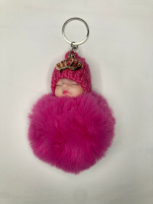 Cute Doll Keychain - Pink