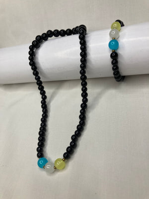 Girls Beaded Mala Set -Black