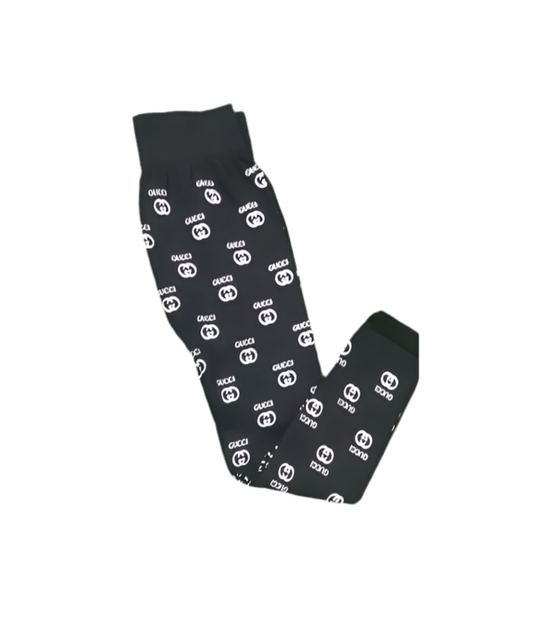 Girls Printed Tights -Black