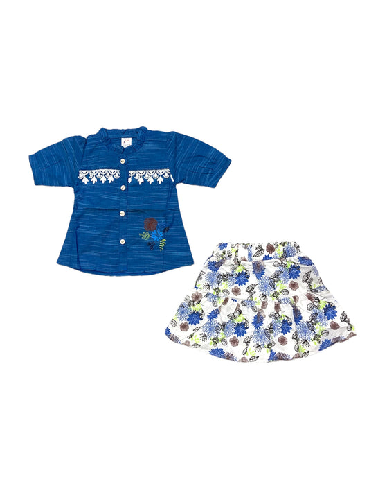 Girls Top with Skirt Suit 2pc
