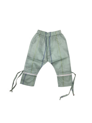 Girls Chicken Lace Work Cotton Frock Suit 2pc - MintGreen