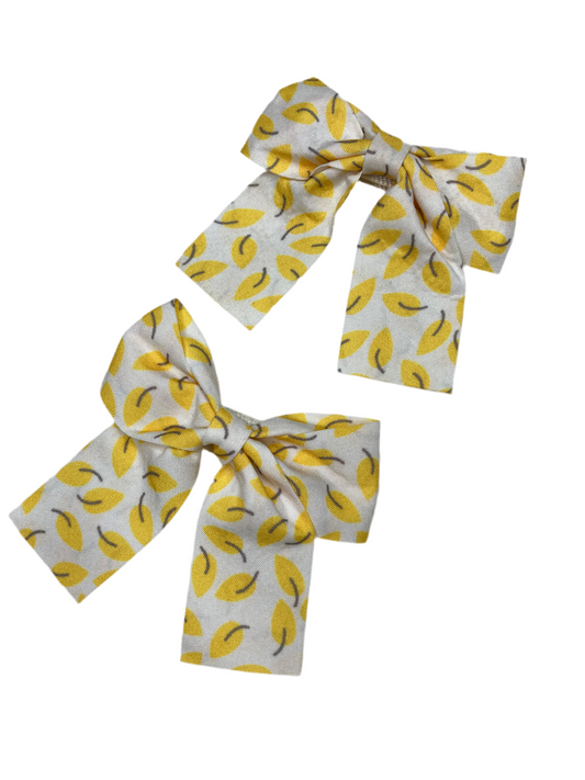 Girls Bow Pins - Yellow