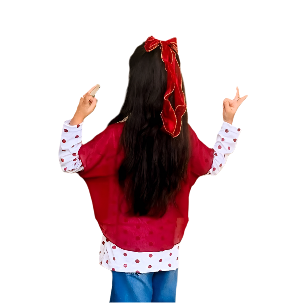 Girls Princess Top - Maroon
