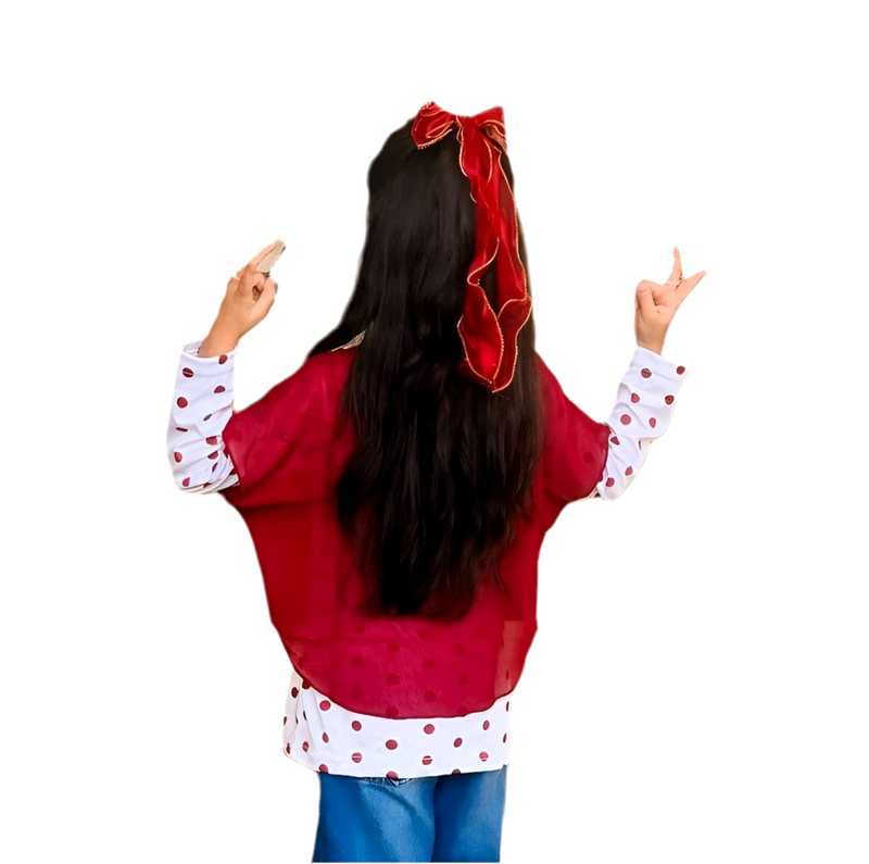 Girls Princess Top - Maroon