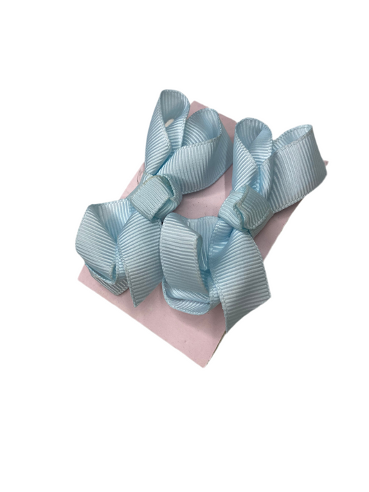 Girls Bow Pins - Skyblue