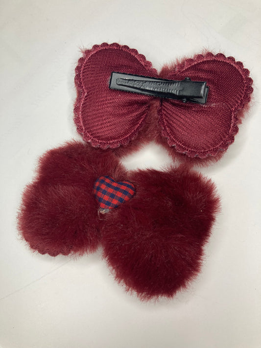 Girls Bow Pins - Maroon
