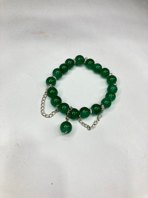 Girls Beaded Chain Bracelet - Green