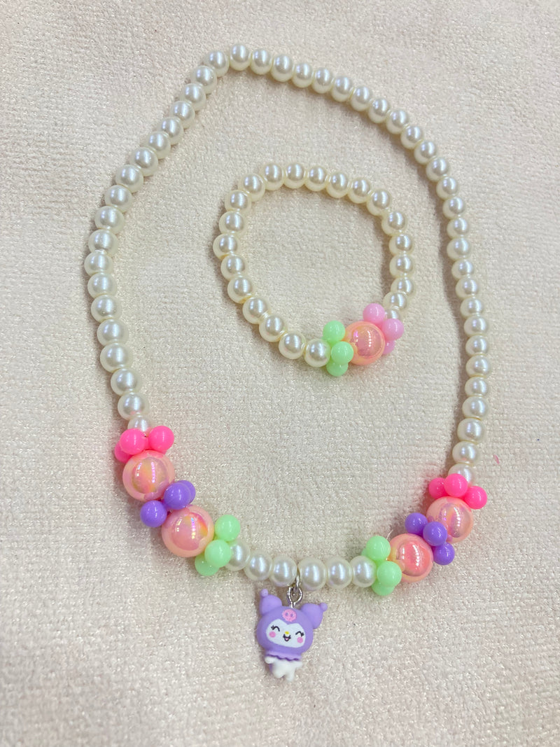 Girls Beaded Kuromi Mala Set