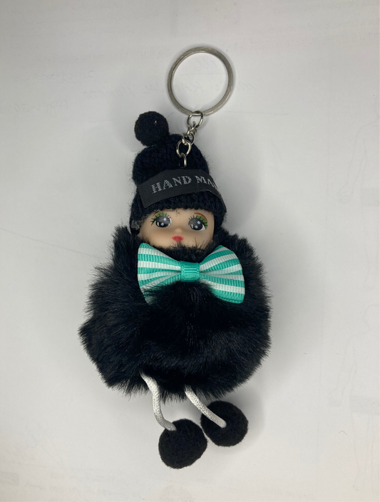 Cute Doll Keychain - Black
