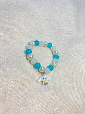 Girls Beaded Character Charm Bracelet