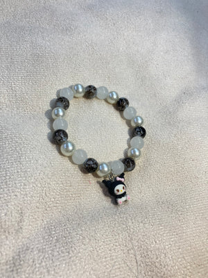 Girls Beaded Character Charm Bracelet