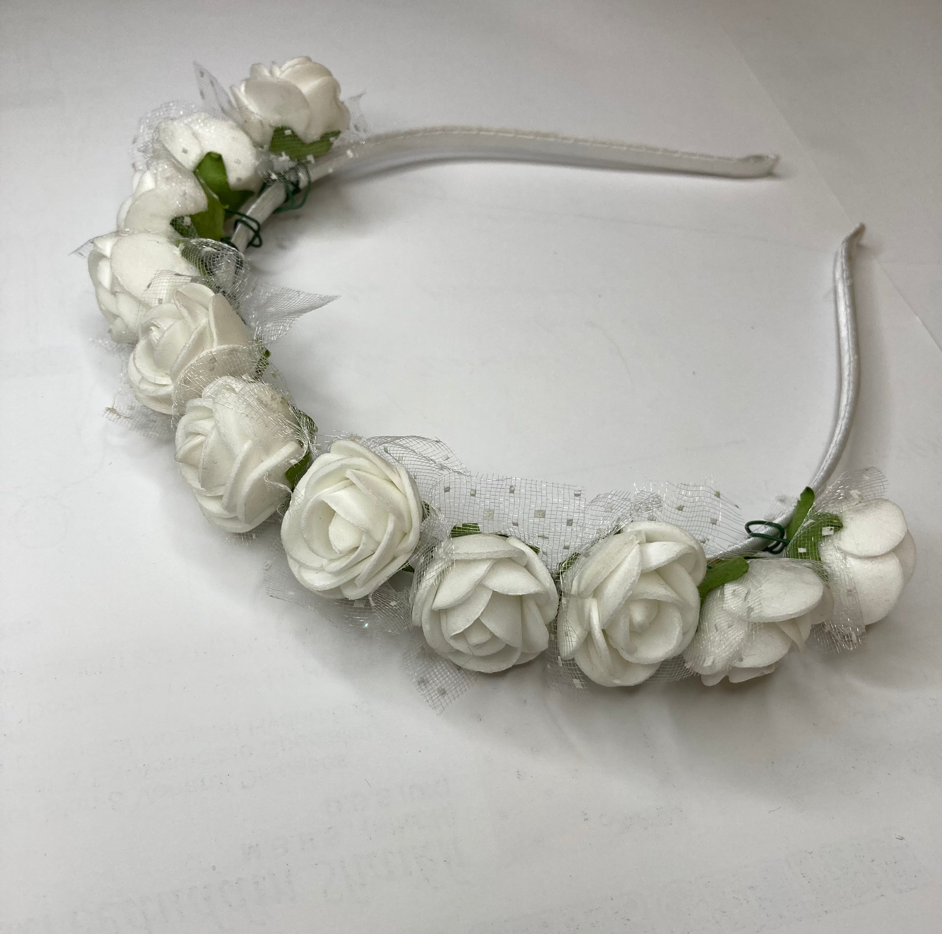 White Floral Hairband