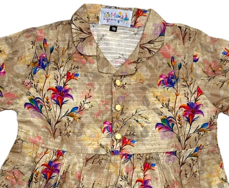 Girls Cotton Digital Print Suit 2pc