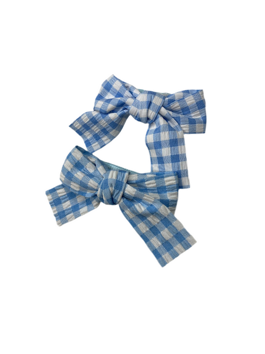 Girls Bow Pins - Blue