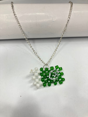 Girls Beaded Azadi Flag Chain Neclace