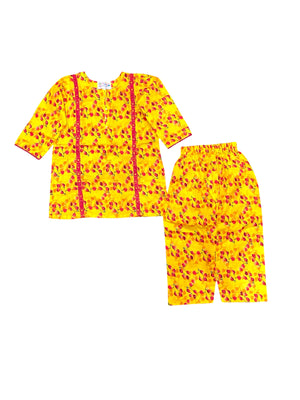 Girls Digital Print Lawn Suit 2pc - Mango Splash