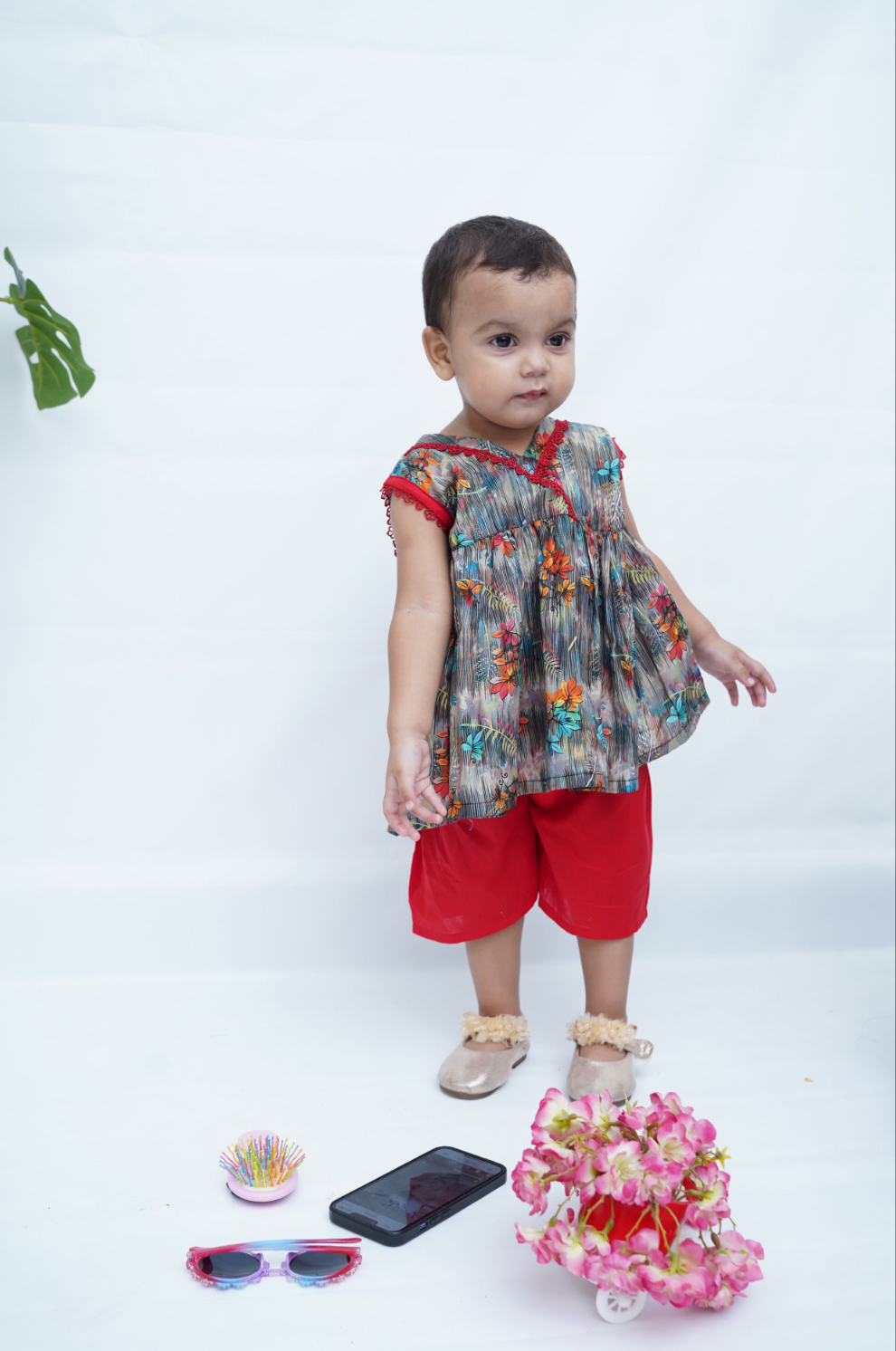 Girls Floral Chick Frock Set