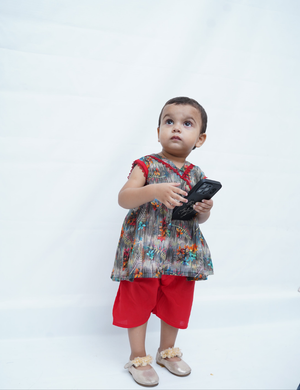 Girls Floral Chick Frock Set
