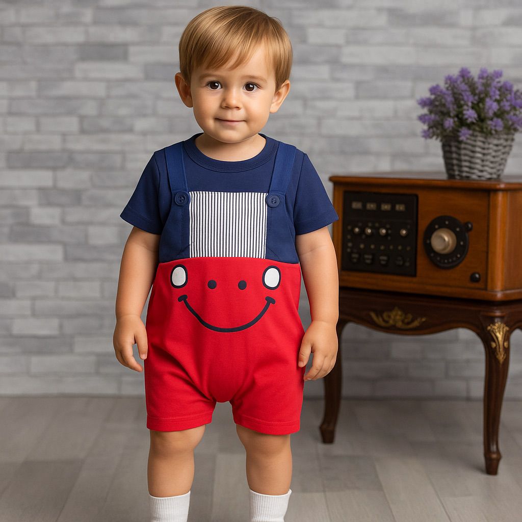 Smiley Half Romper