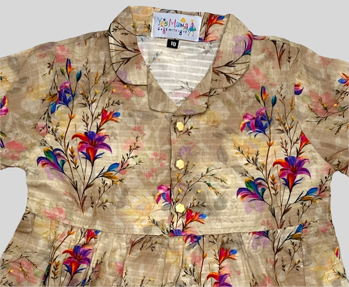 Girls Cotton Digital Print Suit 2pc