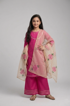 Girls Fuchsia Luxe Set - 3pc