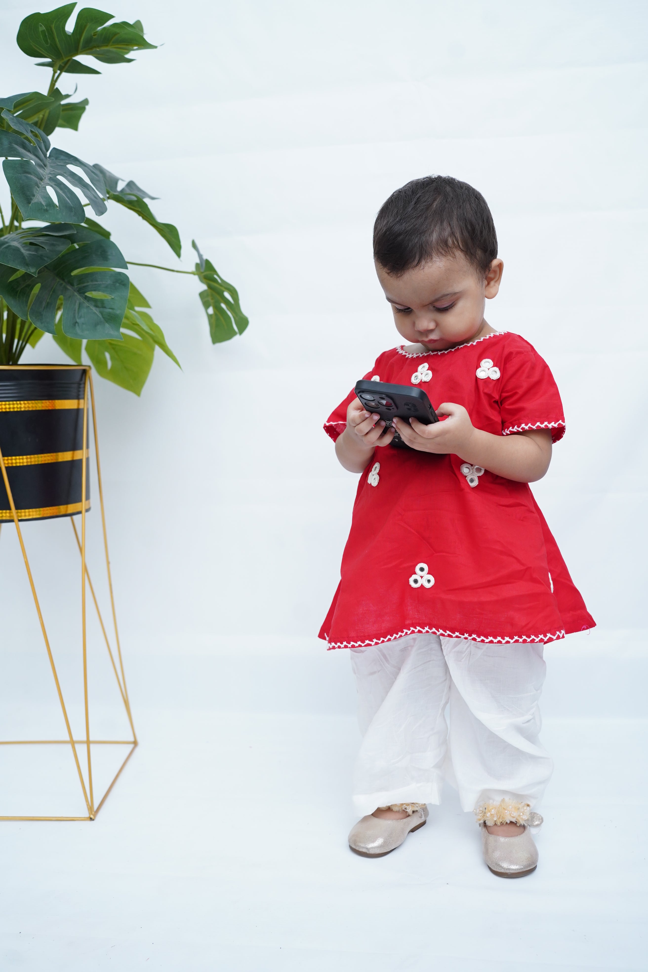 Girls Hand Embrioded Co-ord  Set