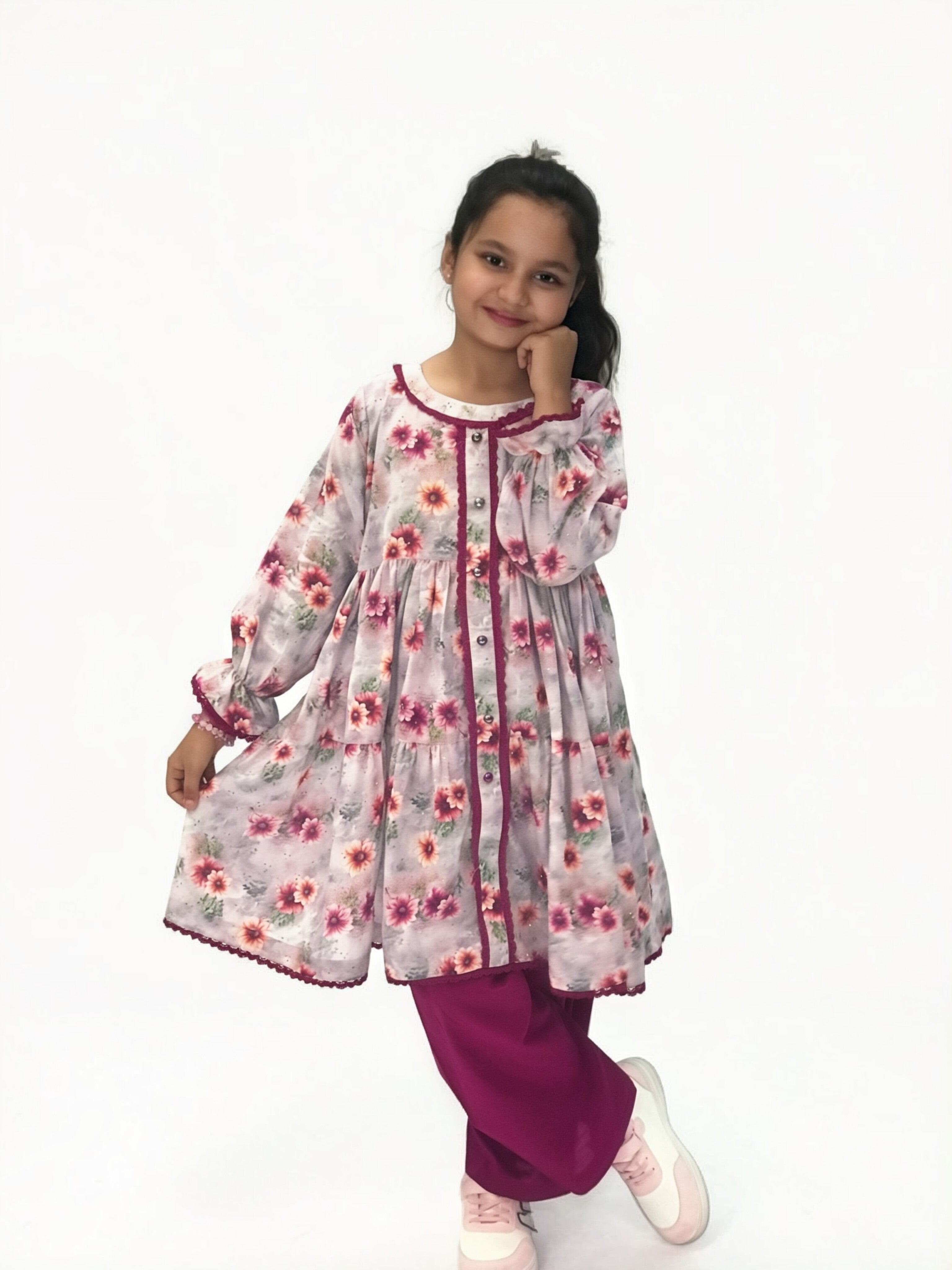Girls Daisy Frock Set - 2pc