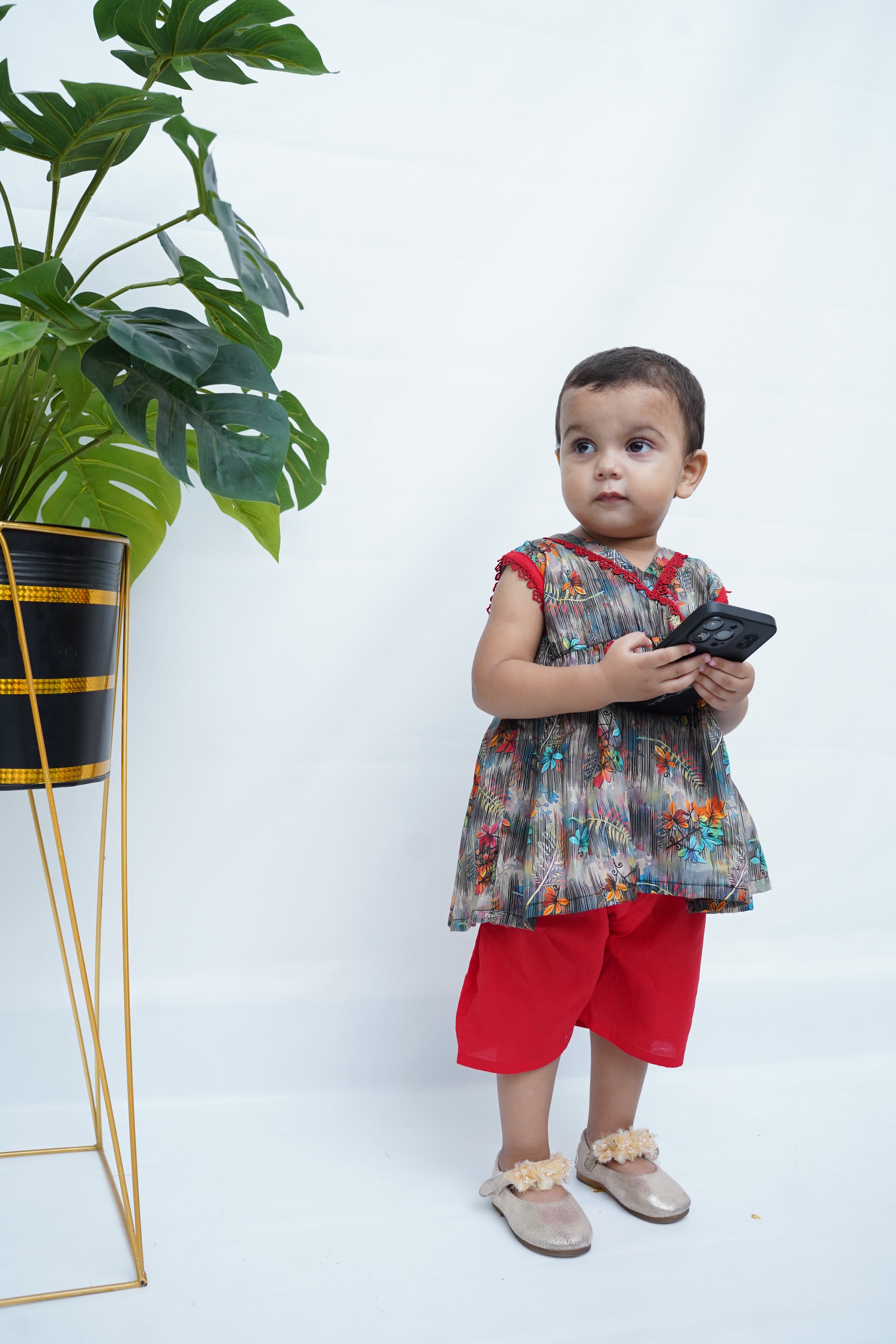 Girls Floral Chick Frock Set