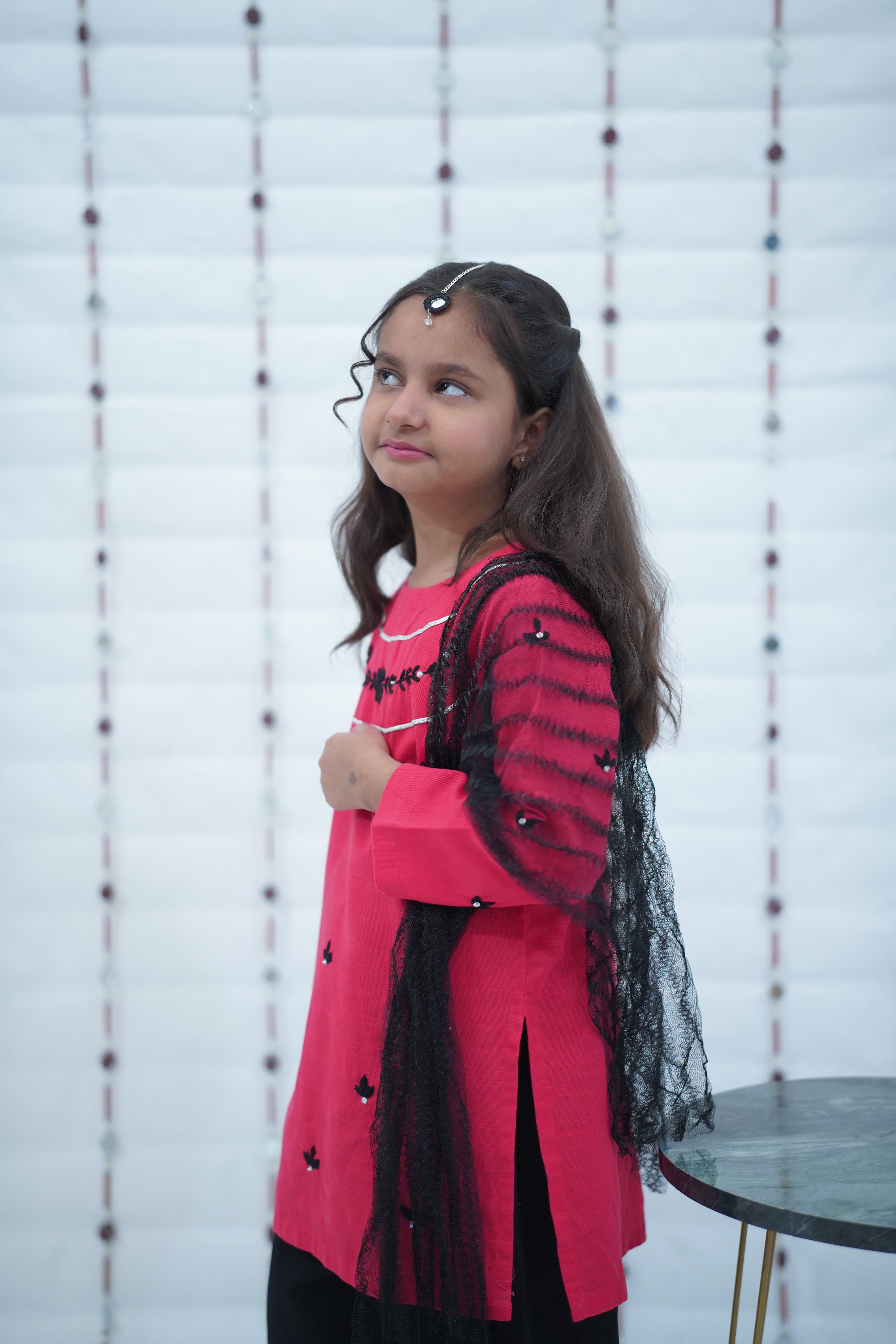 Girls Khaddar Embroided Suit 3pc