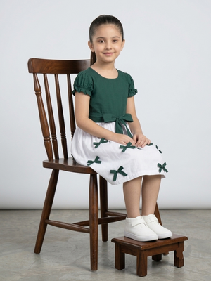 Girls Bow Azadi Frock