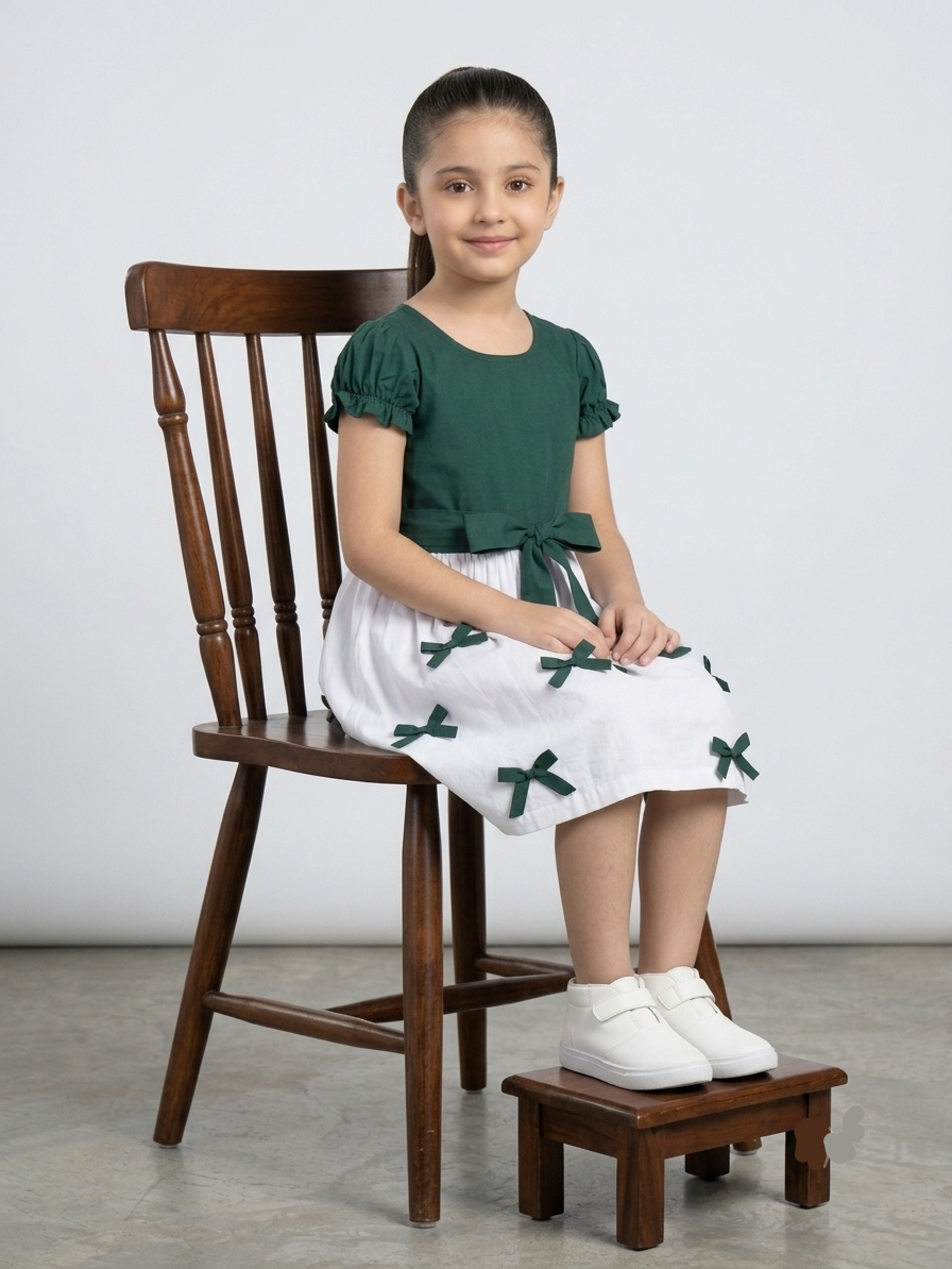 Girls Bow Azadi Frock