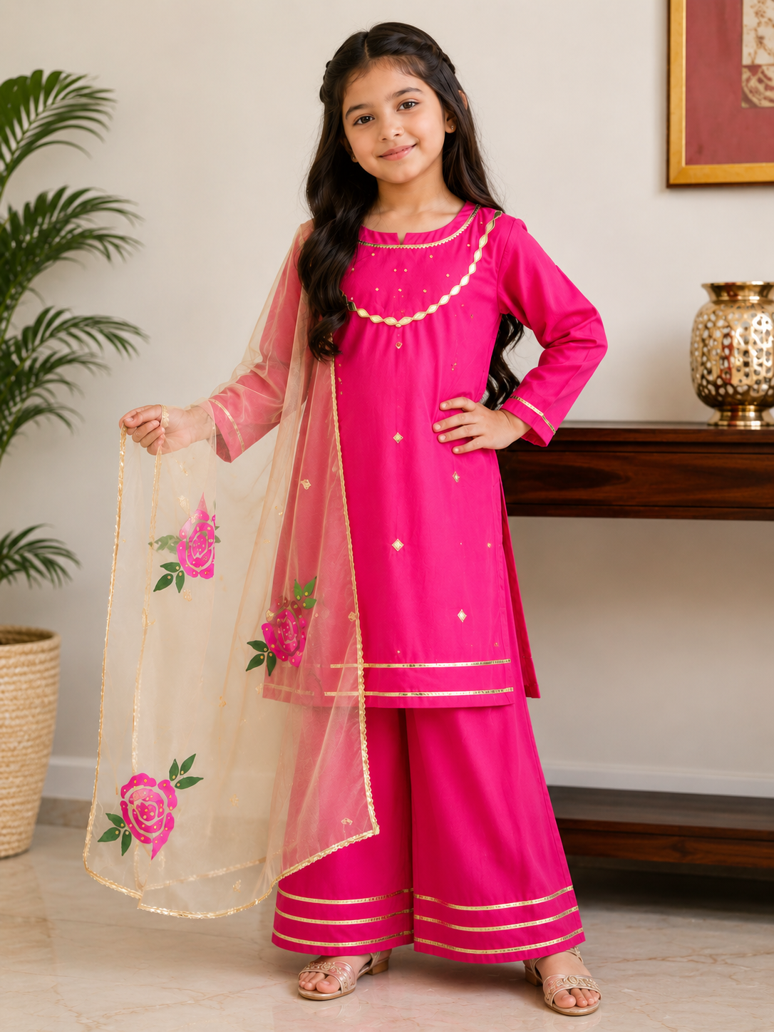 Girls Fuchsia Luxe Set - 3pc