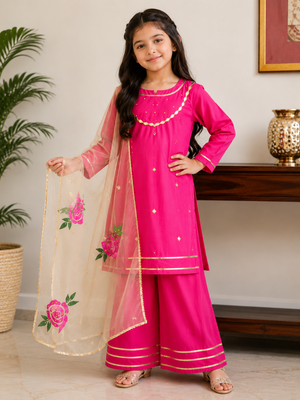Girls Fuchsia Luxe Set - 3pc