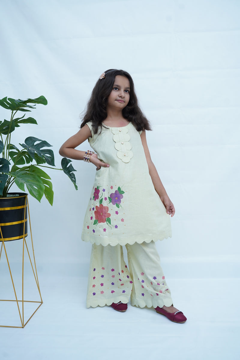 Girls Hand Painted Blossom Luxe Set (Sage Mint)