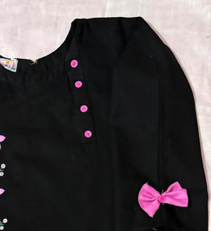 Girls Lilac Flowers Khaddar 2pc Set