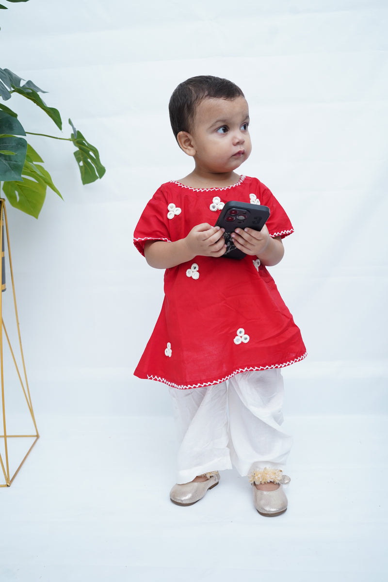 Girls Hand Embrioded Co-ord  Set