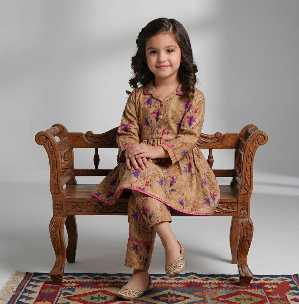 Girls Digital Print Lawn Suit 2pc
