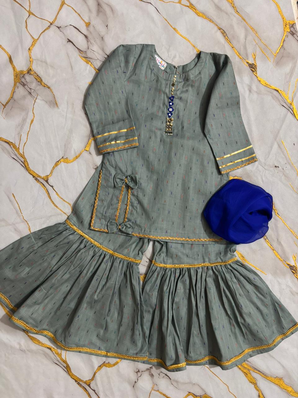 Girls Royal Luxe Gharara Set 3pc