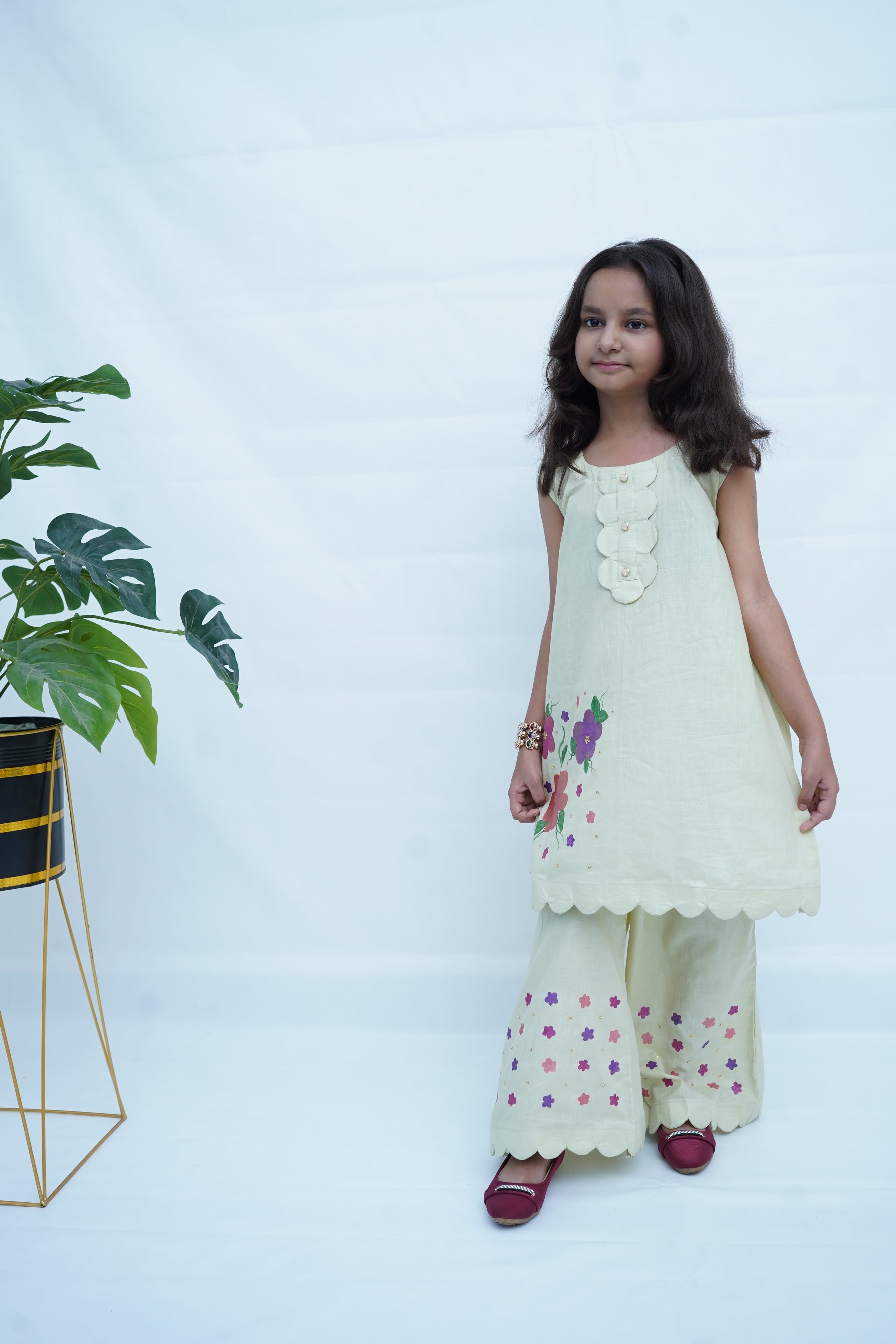 Girls Hand Painted Blossom Luxe Set (Sage Mint)