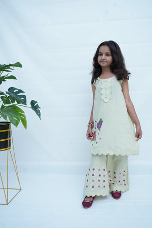 Girls Hand Painted Blossom Luxe Set (Sage Mint)