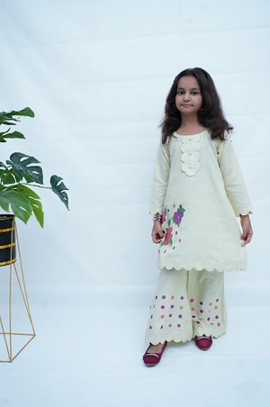 Girls Hand Painted Blossom Luxe Set (Sage Mint)