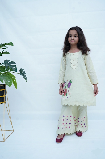 Girls Hand Painted Blossom Luxe Set (Sage Mint)