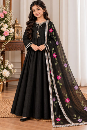 Girls Hand Painted Flower Dupatta
