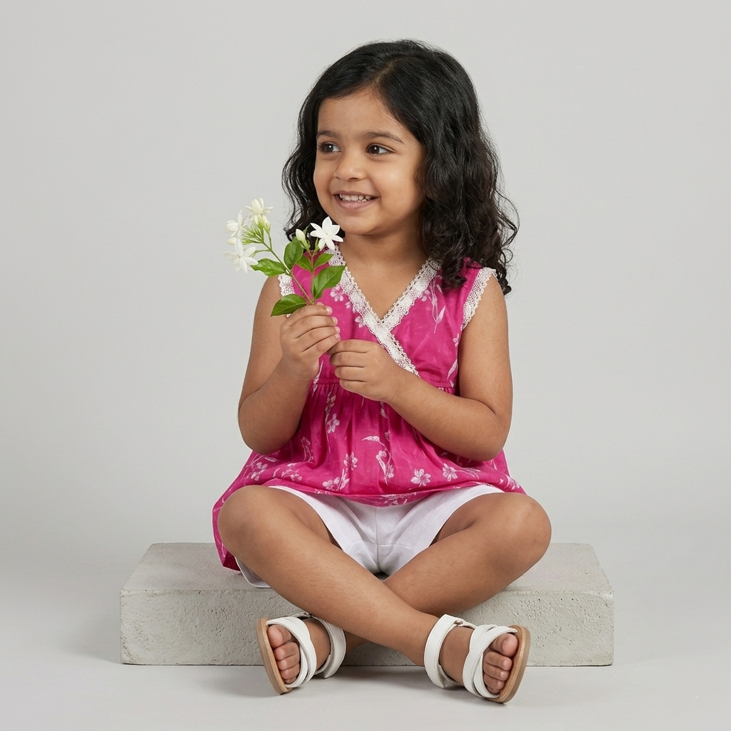 Girls Barbie Vibes Frock Set