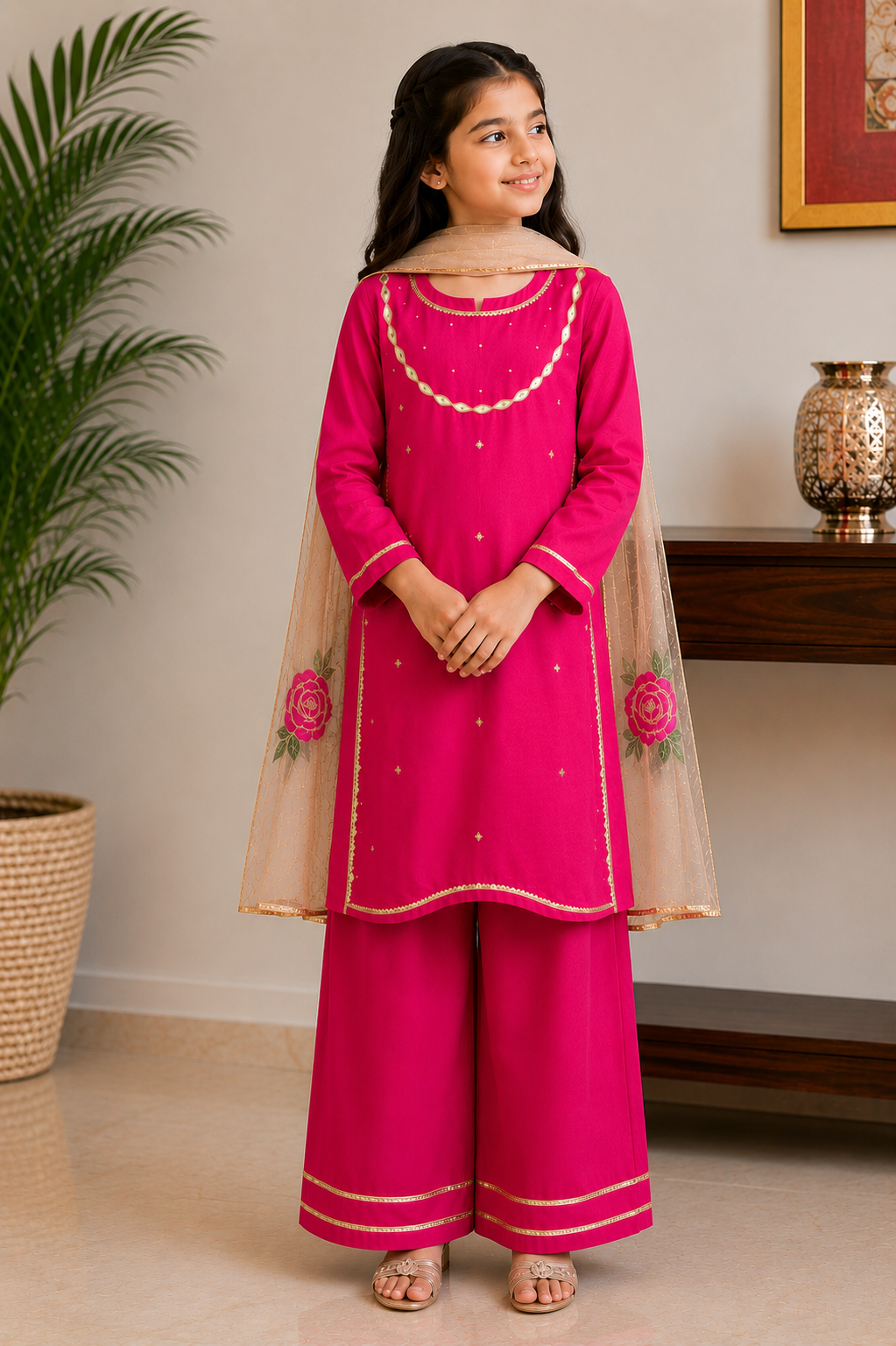 Girls Fuchsia Luxe Set - 3pc