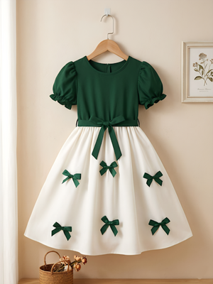 Girls Bow Azadi Frock
